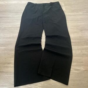 Grunge Y2K Flared Pleated Black Dress Pants 32x30 Wide Leg 2000s